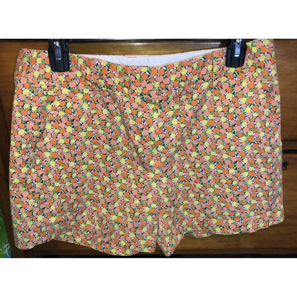 Lands End Shorts Women’s 6 Fit 1 Chino Mid Rise Cotton Stretch 5” Inseam Print - Picture 1 of 5